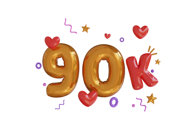 90K  3D Icon