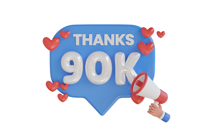 90k  3D Icon