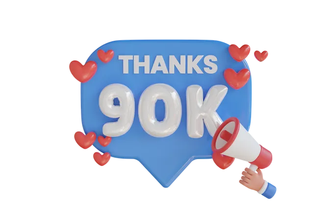 90k  3D Icon