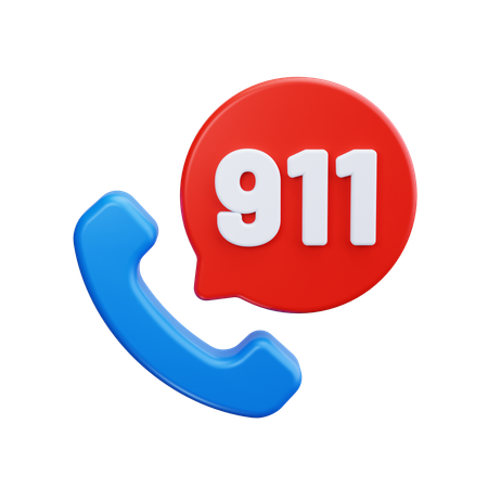 911通報  3D Icon