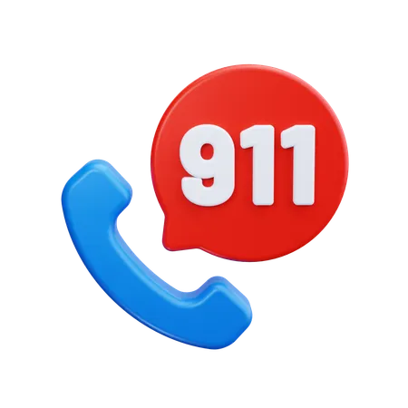 911通報  3D Icon