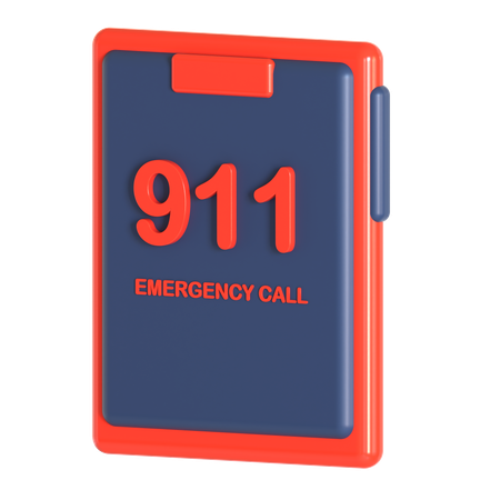 Chamada de emergência 911  3D Icon