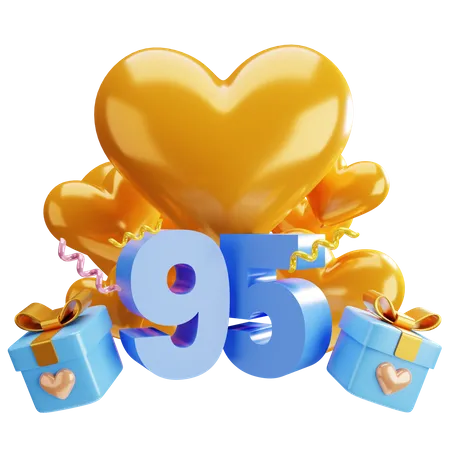 95 aniversario  3D Illustration