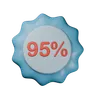 Insignia de descuento del 95%