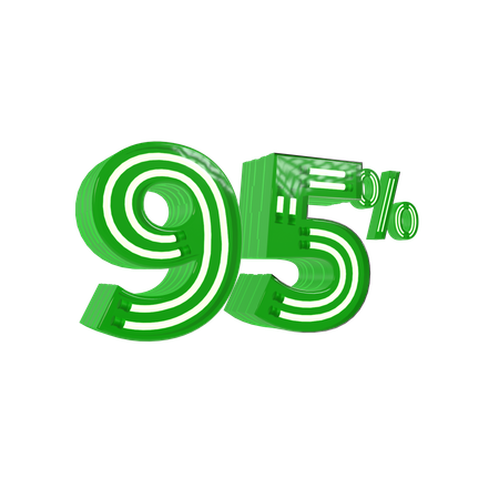 95 Percent Discount  3D Icon