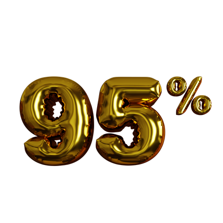 95 Percent Discount  3D Icon