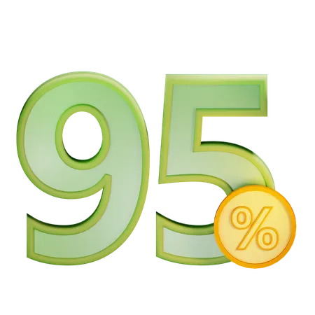 95 Percent Discount  3D Icon