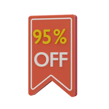 95 percent discount  3D Icon