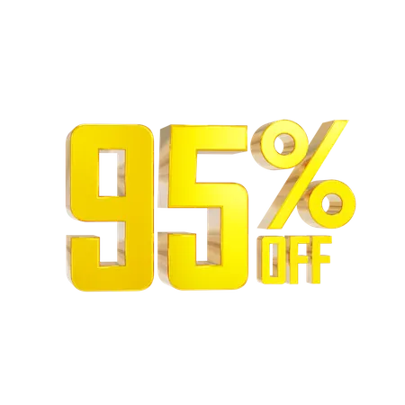 95 Percentage Discount  3D Icon