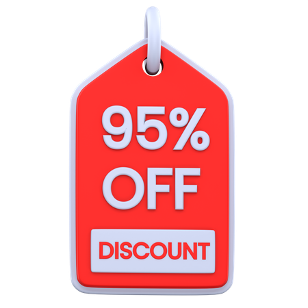 95 Percentage Discount  3D Icon