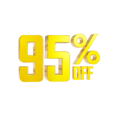 95 Percentage Discount  3D Icon