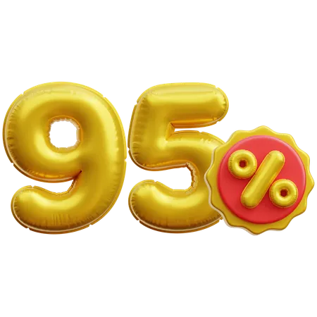 95 pour cent  3D Icon