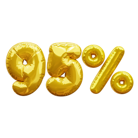 95 Prozent  3D Icon