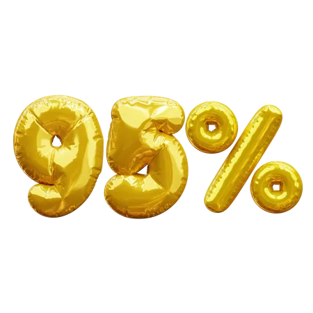 95 Prozent  3D Icon