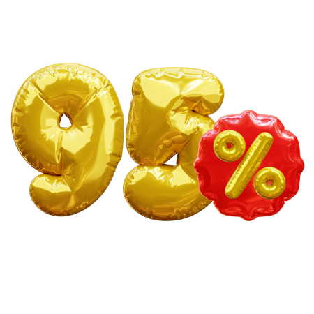 95 Prozent  3D Icon