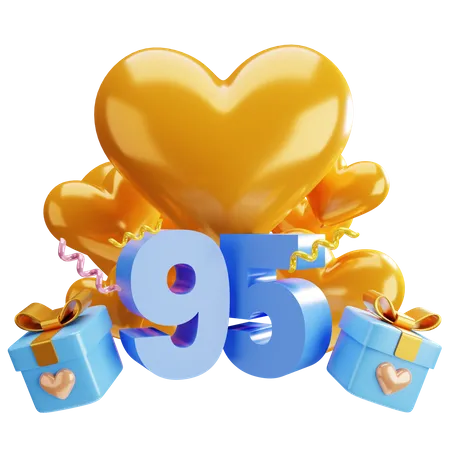 3 D Asset 95th Anniversary 3D Illustration