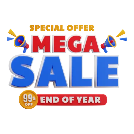 99 Percent Mega sale  3D Sticker