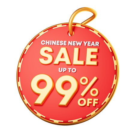 99 Percentage Discount  3D Icon