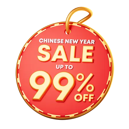 99 Percentage Discount  3D Icon