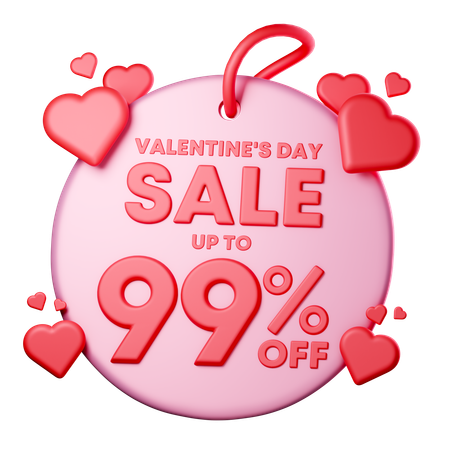 99 Percentage Discount  3D Icon