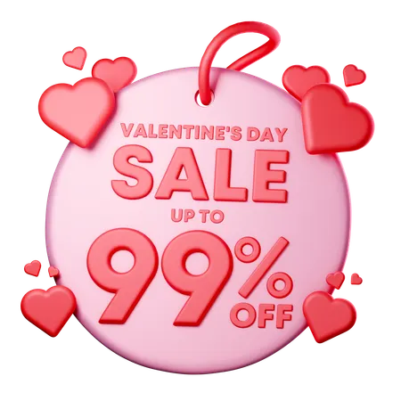 99 Percentage Discount  3D Icon
