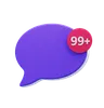 99 Plus Chat Bubble