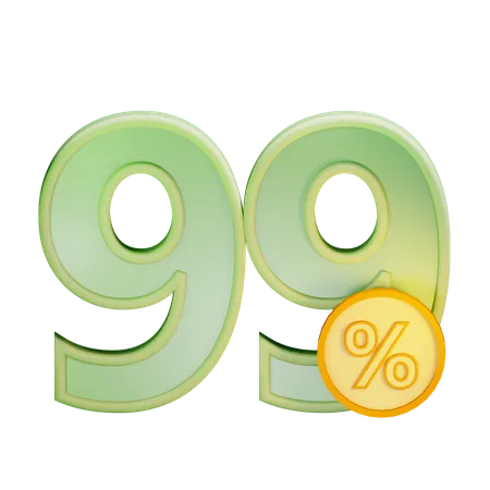 99 por ciento de descuento  3D Icon