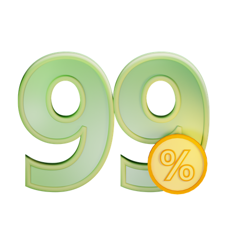 99 por cento de desconto  3D Icon