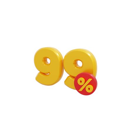 99 pour cent  3D Icon