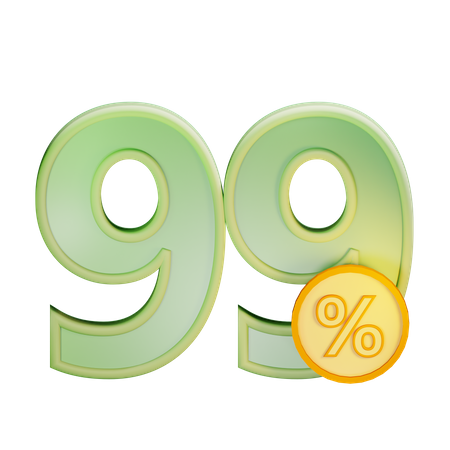 99 Prozent Rabatt  3D Icon