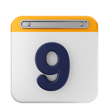 9ème calendrier  3D Icon