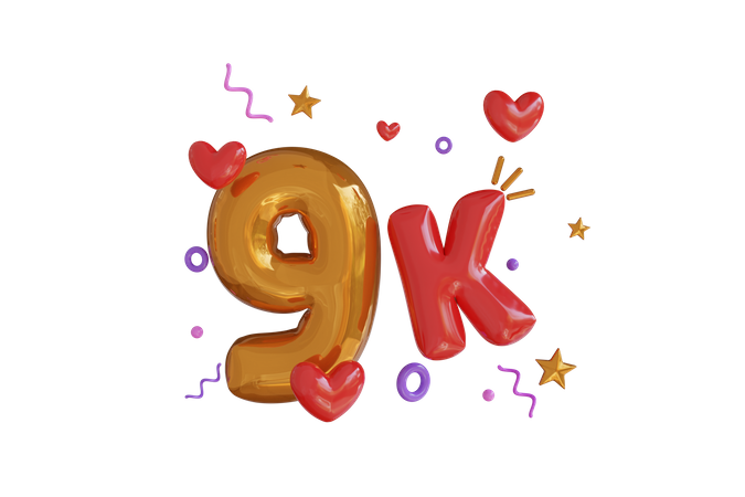 9k  3D Icon