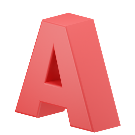 A Alphabet  3D Icon