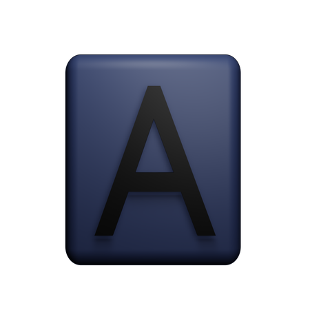 A Alphabet  3D Icon