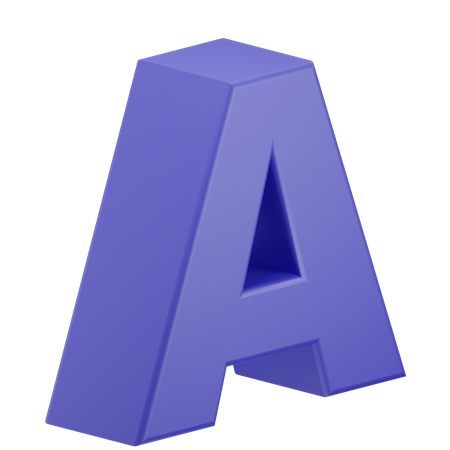 A Alphabet 3D Icon