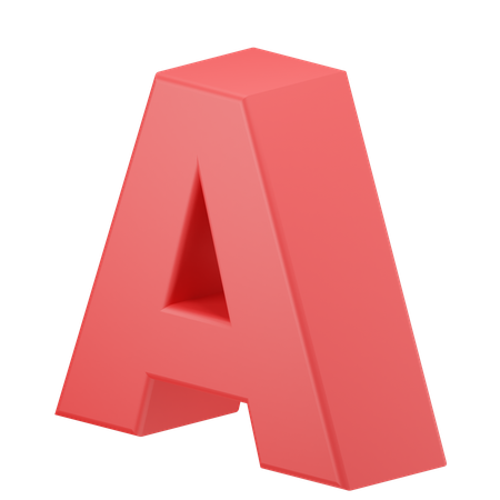 A Alphabet  3D Icon