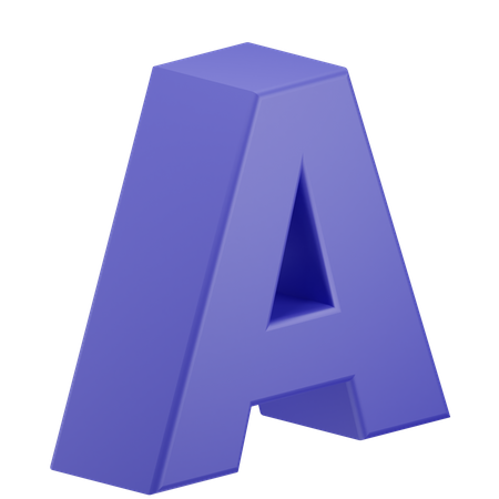 A Alphabet  3D Illustration