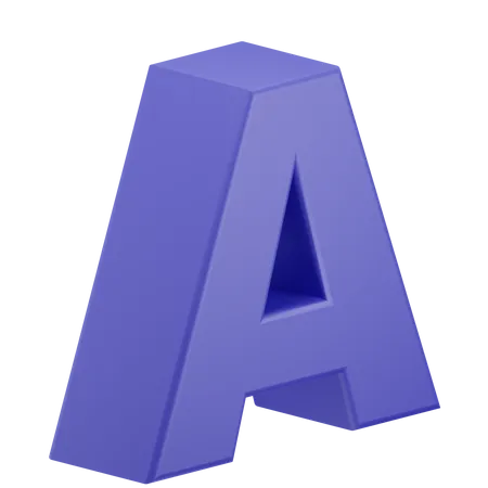 A Alphabet  3D Illustration