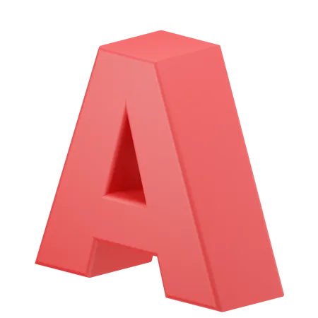 A Alphabet 3D Icon