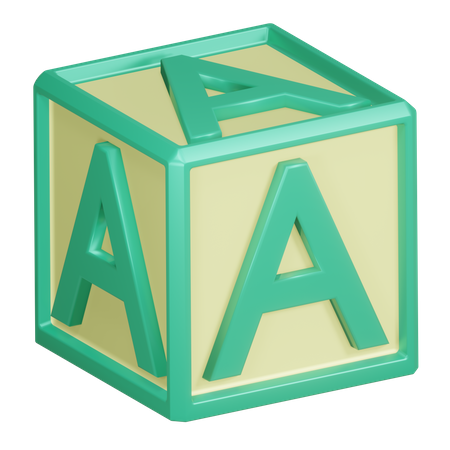 A Alphabet Letter  3D Icon