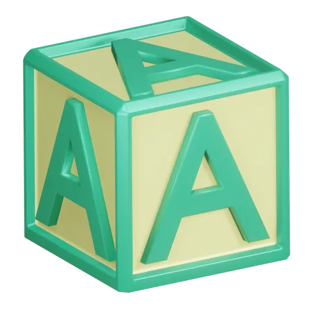 A Alphabet Letter  3D Icon