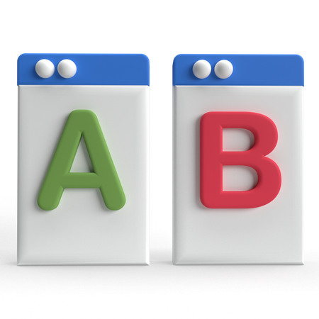 A B Test  3D Icon