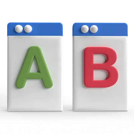 A B Test  3D Icon