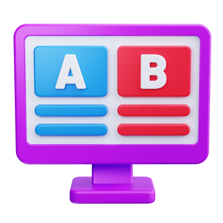 A b 테스트  3D Icon