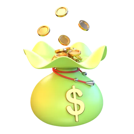 A Bag Of Money  3D Icon