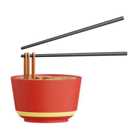 A bowl of noodles  3D Icon
