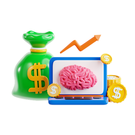 A Concept of Financial Intelligence and Success  3D Icon