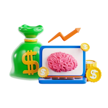 A Concept of Financial Intelligence and Success  3D Icon