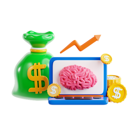 A Concept of Financial Intelligence and Success  3D Icon