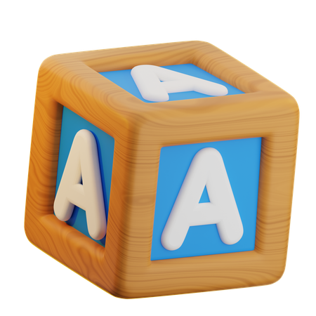 A Cube Block  3D Icon